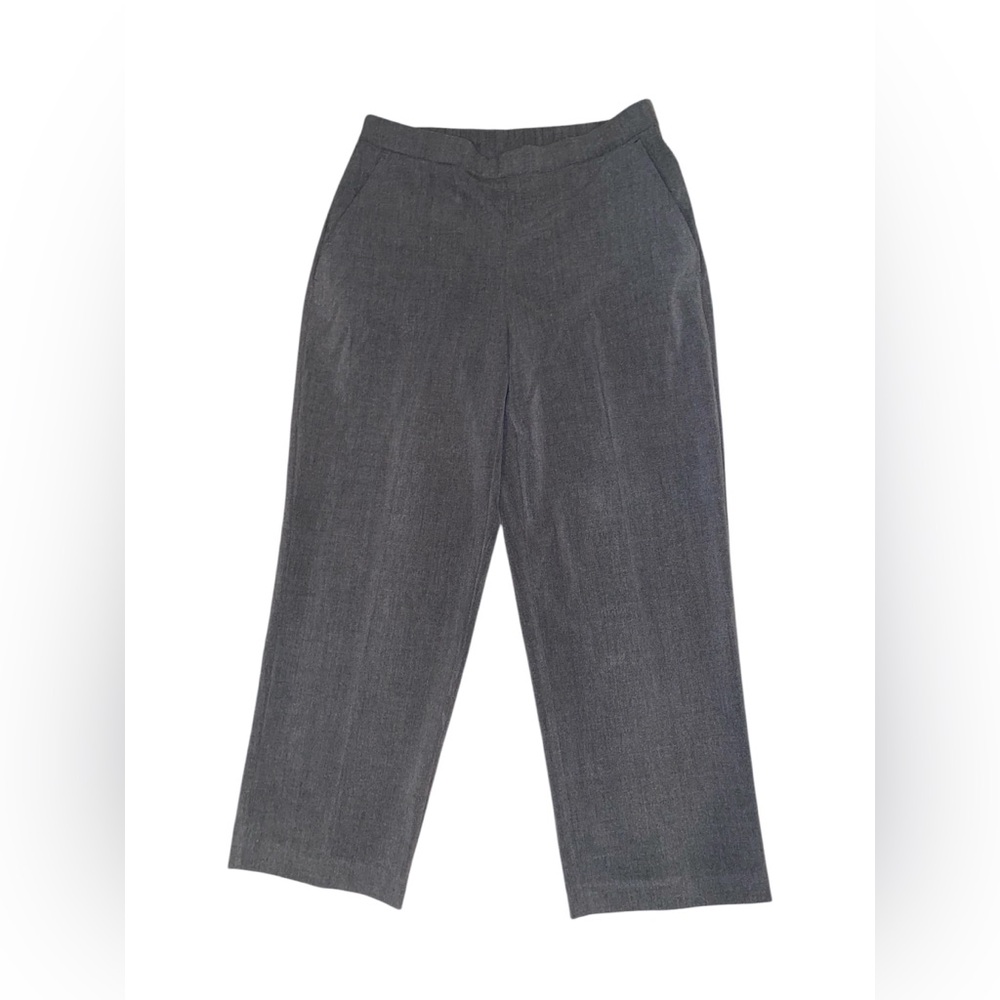gray stretchy high waisted trousers